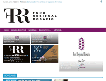 Tablet Screenshot of fororegionalrosario.org.ar